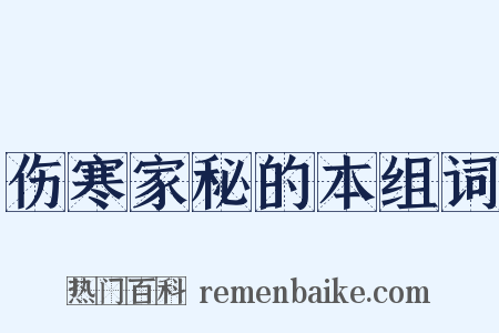 伤寒家秘的本组词是什么意思的图片